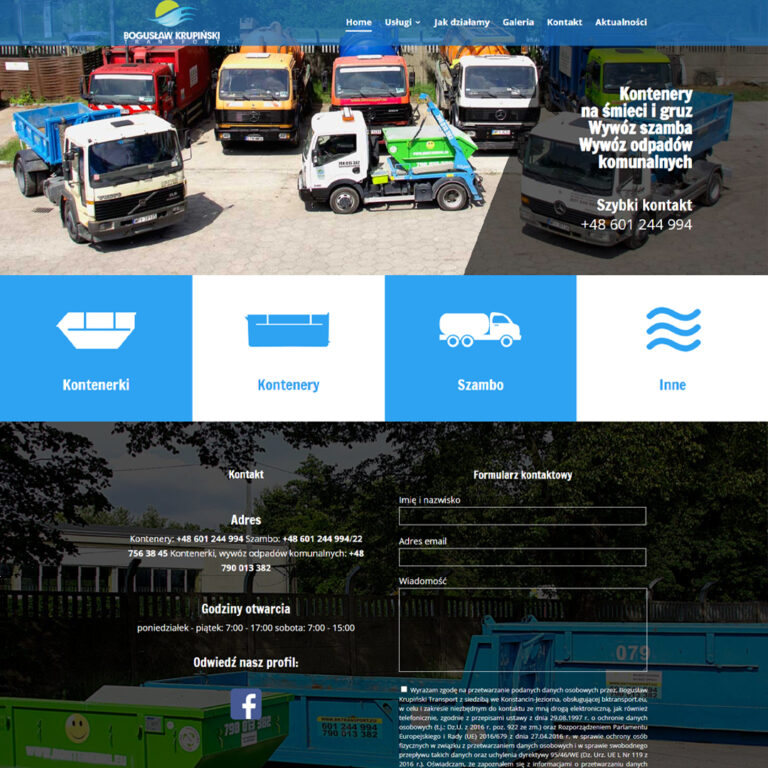 Tworzenie strony internetowej dla firmy transportowej