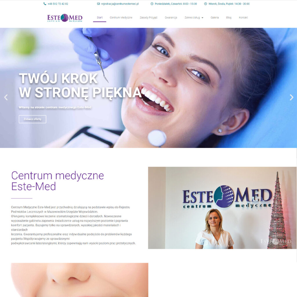 Tworzenie strony internetowej dla gabinetu dentystycznego