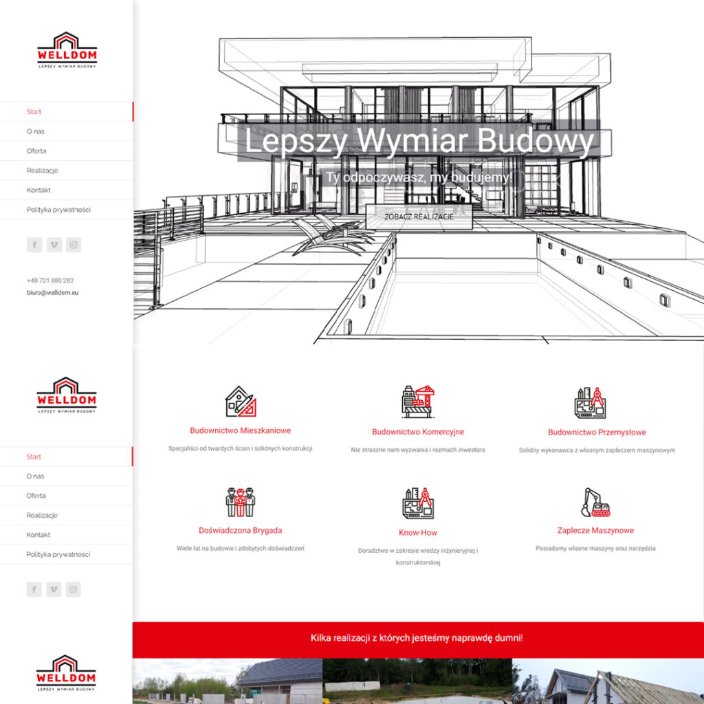 Tworzenie strony internetowej dla branży budowlanej
