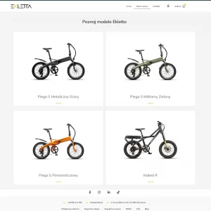 sklep internetowy dla dystrybutora rowerów elektrycznych